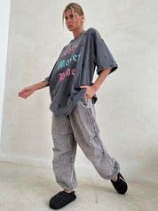 Distressed Washed Holes Baggy Shirt