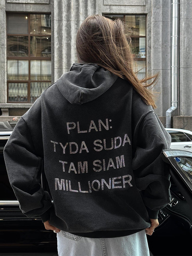 Distressed Plan Tyda Suda Tam Siam Millioner Diamond Hoodie