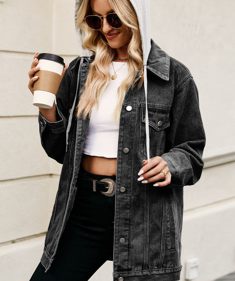 Women's Classic Slim Fit Lapel Denim Coat