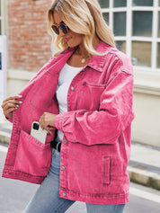 Women's Vintage Button Up Denim Jacket
