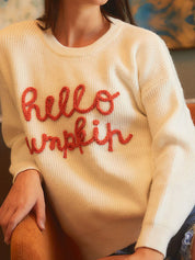 Women's Casual Pumpkin Graphic Pullover Sweater
