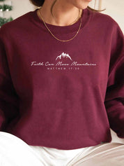 Women's Inspirational Faith Can Move Mountains Sweatshirt