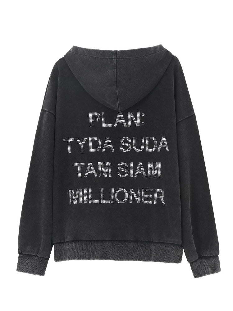 Distressed Plan Tyda Suda Tam Siam Millioner Diamond Hoodie