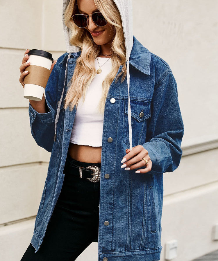 Women's Classic Slim Fit Lapel Denim Coat