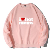 I Heart Love Hot Moms Crewneck Sweatshirts