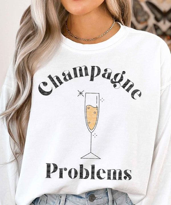 Women's Champagne Problems Crewneck Sweatshirt