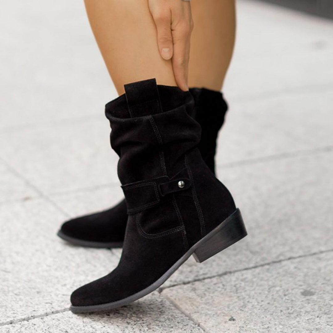 Slouch Strap Mid Boots