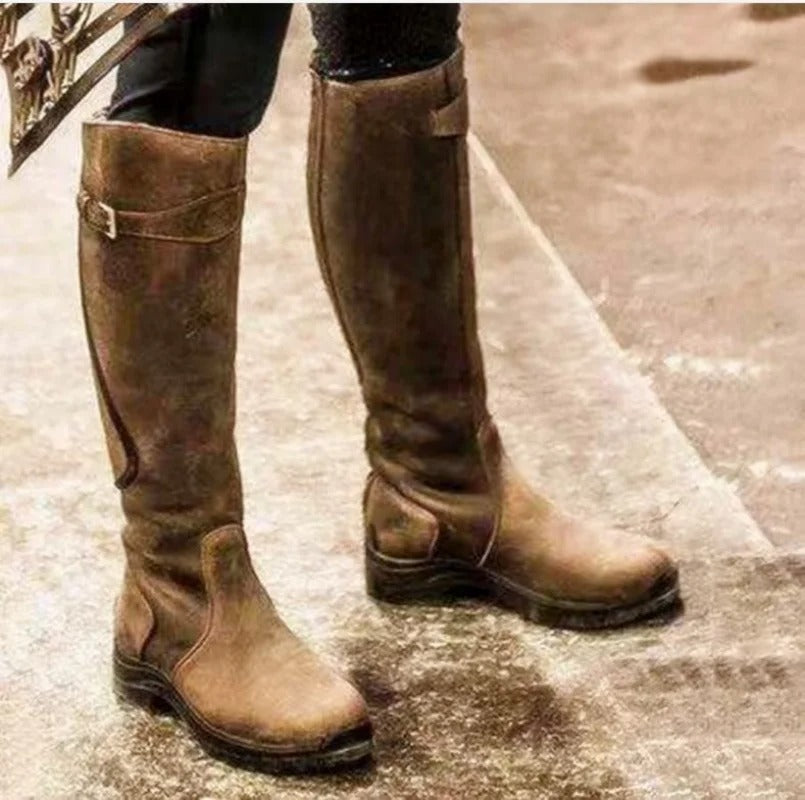 Tall Side-Buckle Field Boots