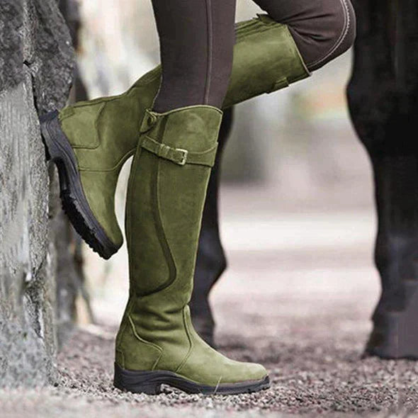 Tall Side-Buckle Field Boots