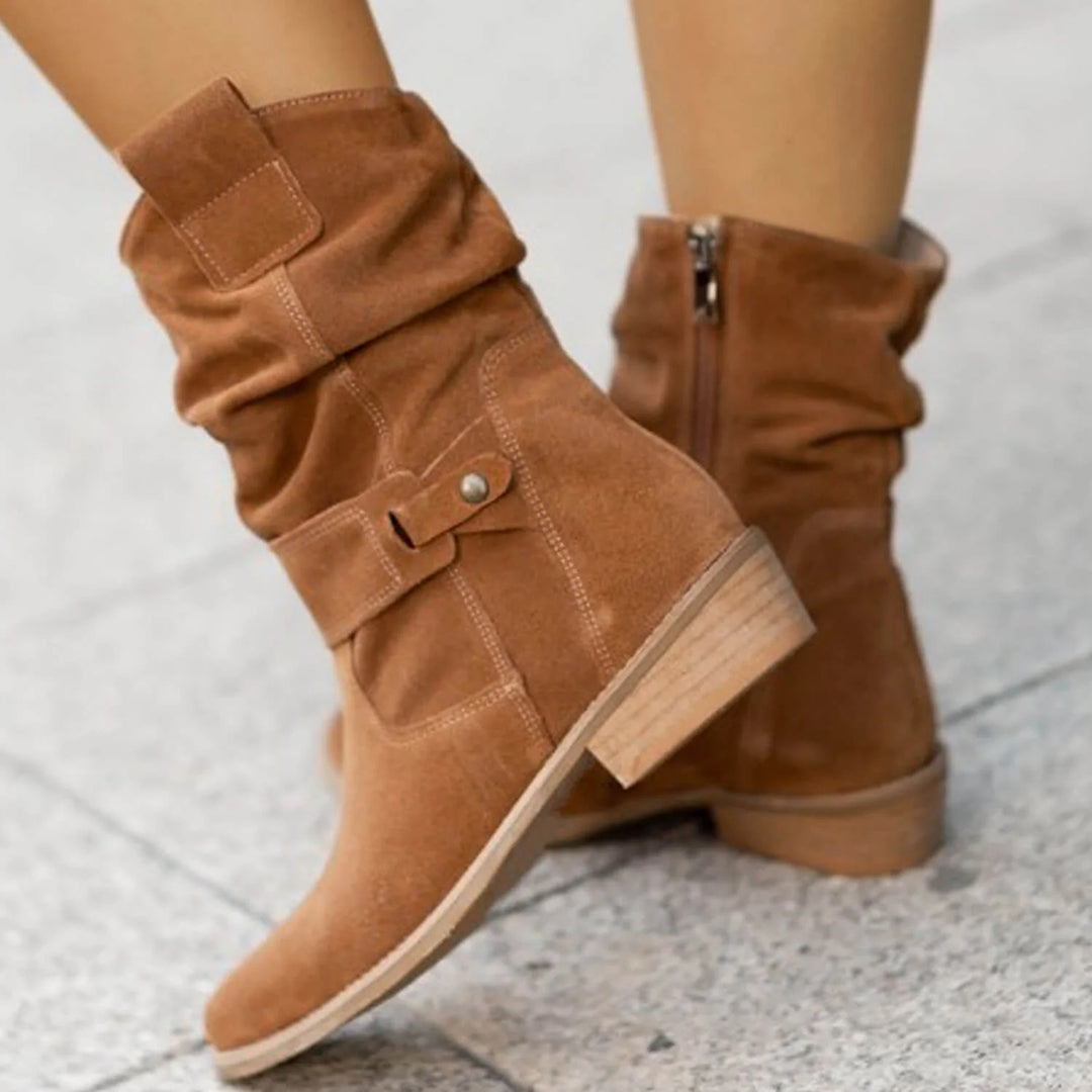 Slouch Strap Mid Boots