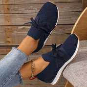Knitted Lace-Up Sneakers
