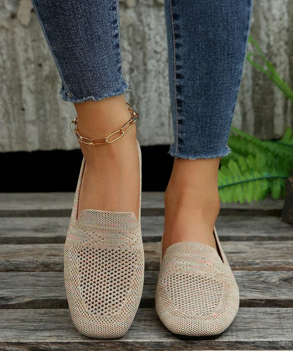Glitter Knit Loafers