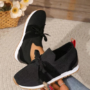 Knitted Lace-Up Sneakers