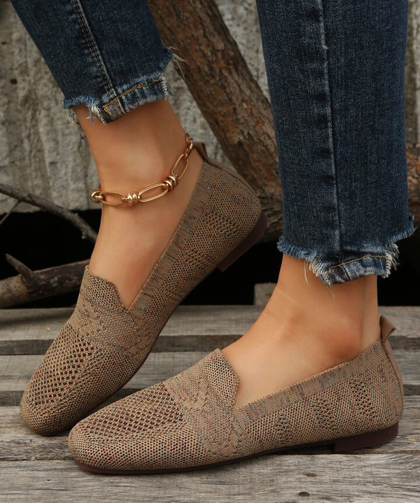 Glitter Knit Loafers