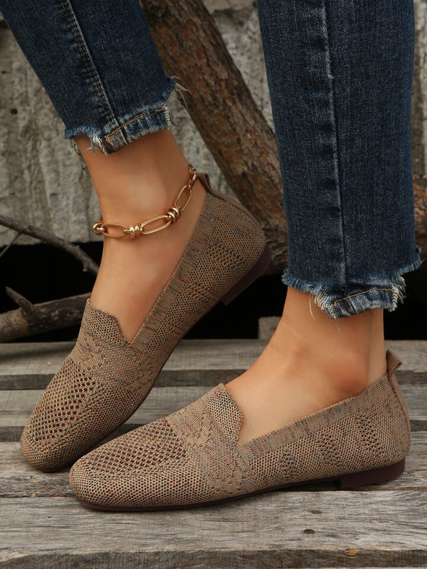 Glitter Knit Loafers