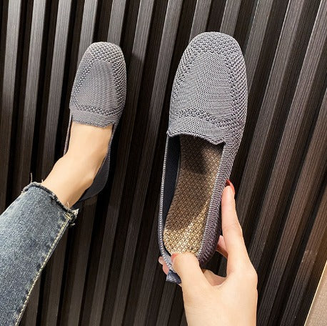Glitter Knit Loafers