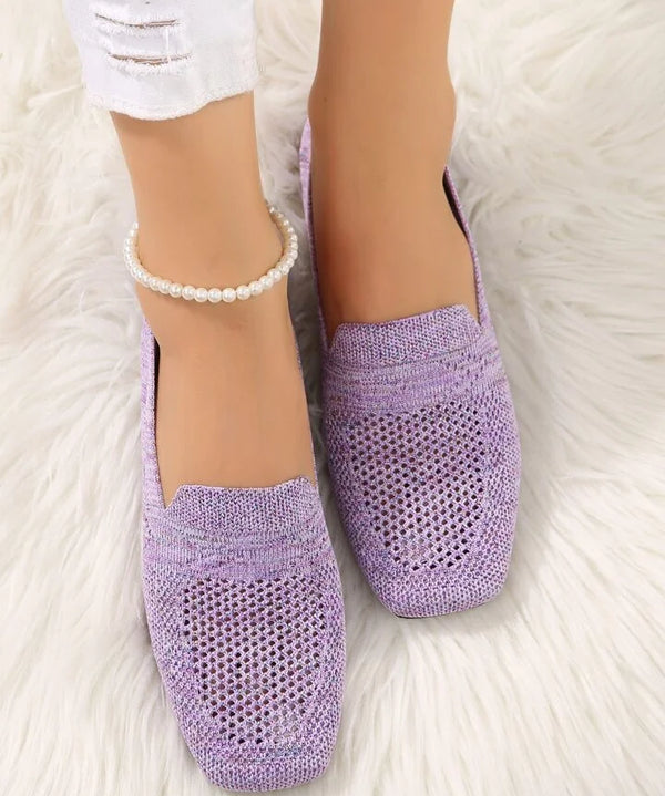 Glitter Knit Loafers