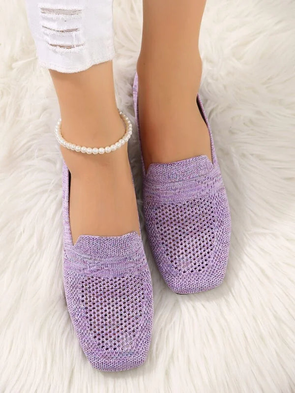 Glitter Knit Loafers