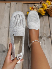 Glitter Knit Loafers