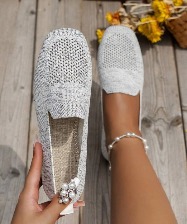 Glitter Knit Loafers
