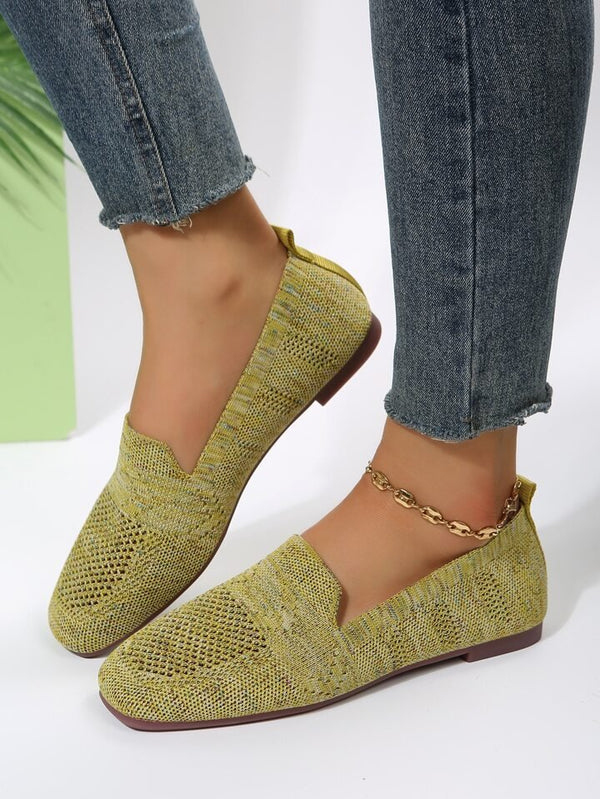 Glitter Knit Loafers
