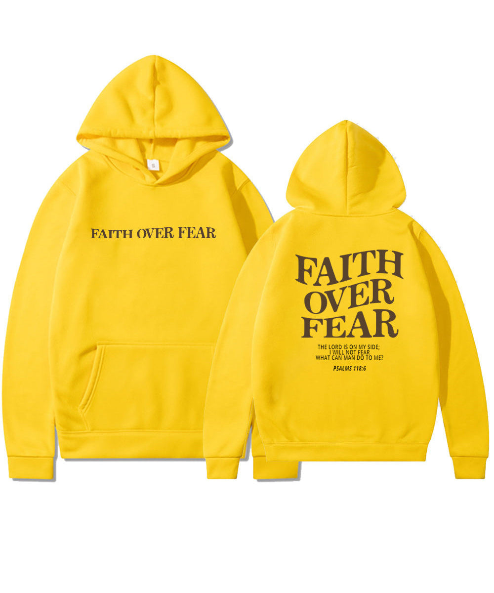 Women's Inspirational Faith Over Fear The Lord In On My Side Hoodie