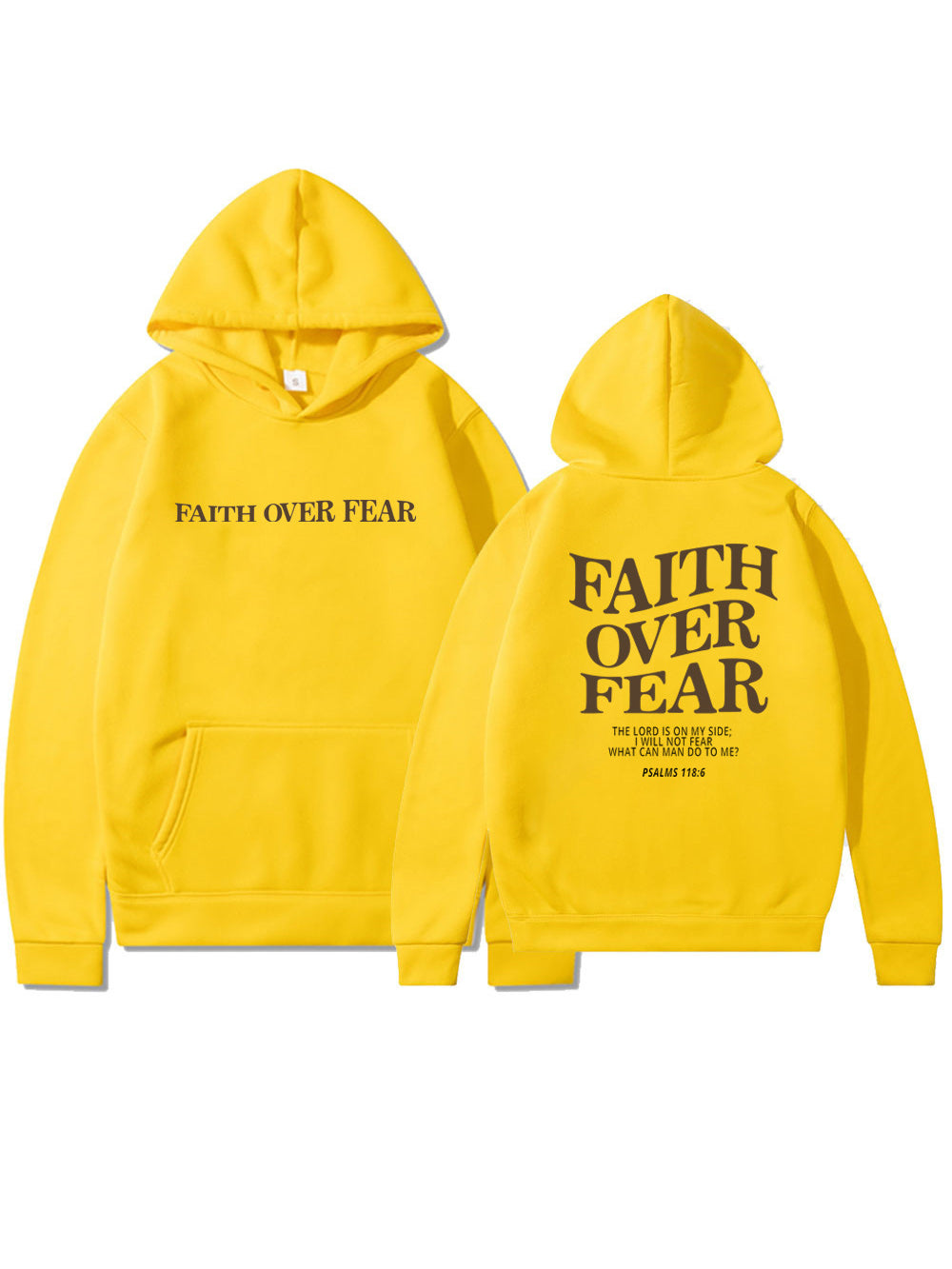 Women's Inspirational Faith Over Fear The Lord In On My Side Hoodie