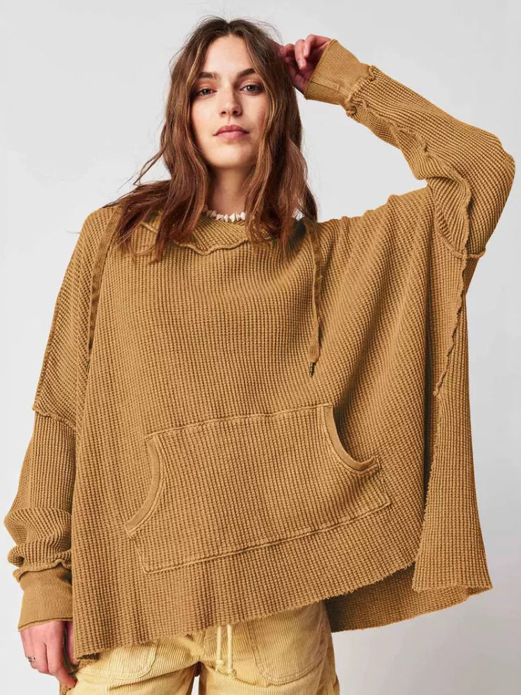 Women's Oversized Long Sleeve Hooded Sweatshirt