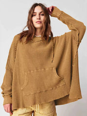 Women's Oversized Long Sleeve Hooded Sweatshirt