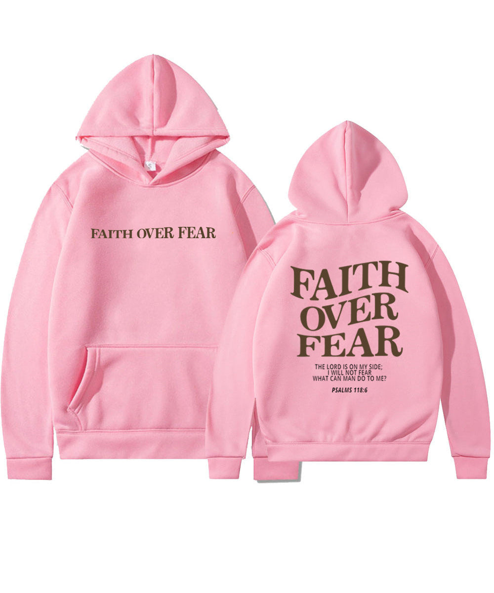 Women's Inspirational Faith Over Fear The Lord In On My Side Hoodie