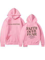 Women's Inspirational Faith Over Fear The Lord In On My Side Hoodie
