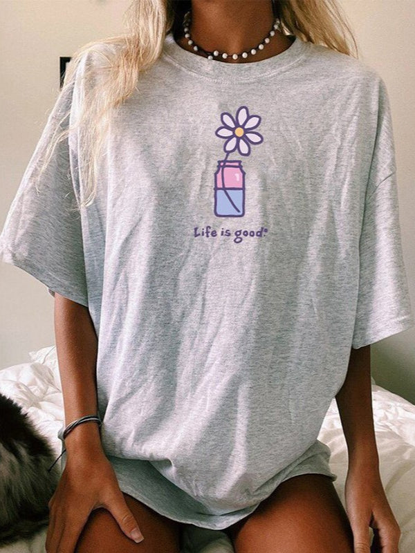 Women's Preppy Life Is God Short Sleeve Shirt