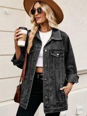 Women's Classic Slim Fit Lapel Denim Coat