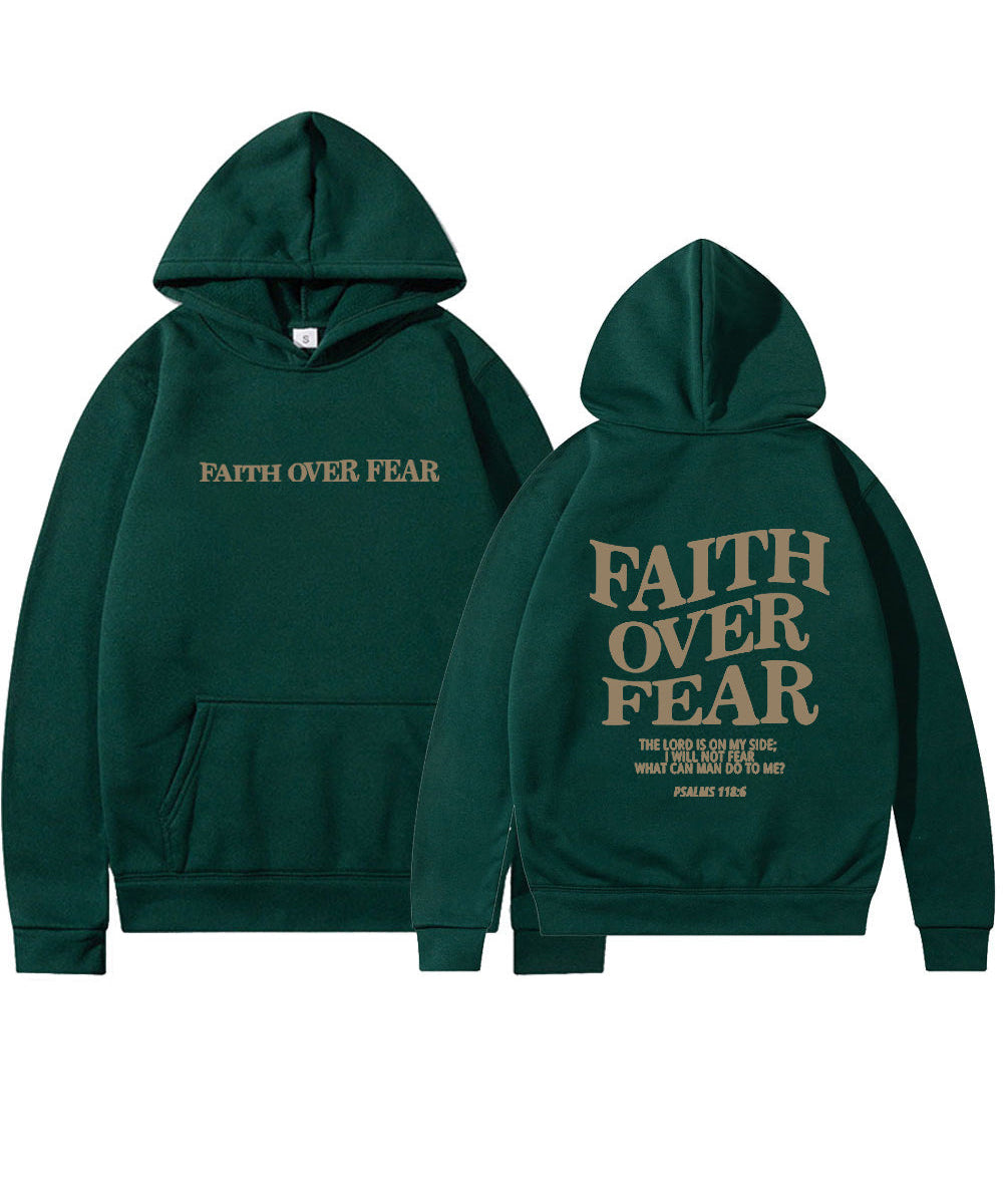 Women's Inspirational Faith Over Fear The Lord In On My Side Hoodie