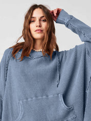 Women's Oversized Long Sleeve Hooded Sweatshirt