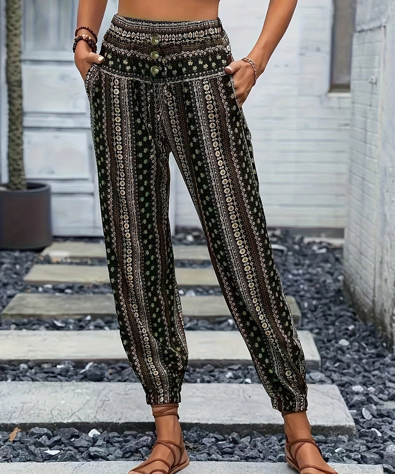 Lola | High-Waisted Printed Pants – Guaranteed Bohemian Vibe