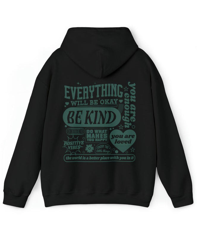 Aesthetic Everything Will Be Okay Positive Mental Health Hoodie