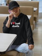 Oversized I Love Heart Hot Dads Hoodies