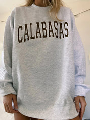 Oversized Preppy Calabasas Crew Neck Sweatshirt