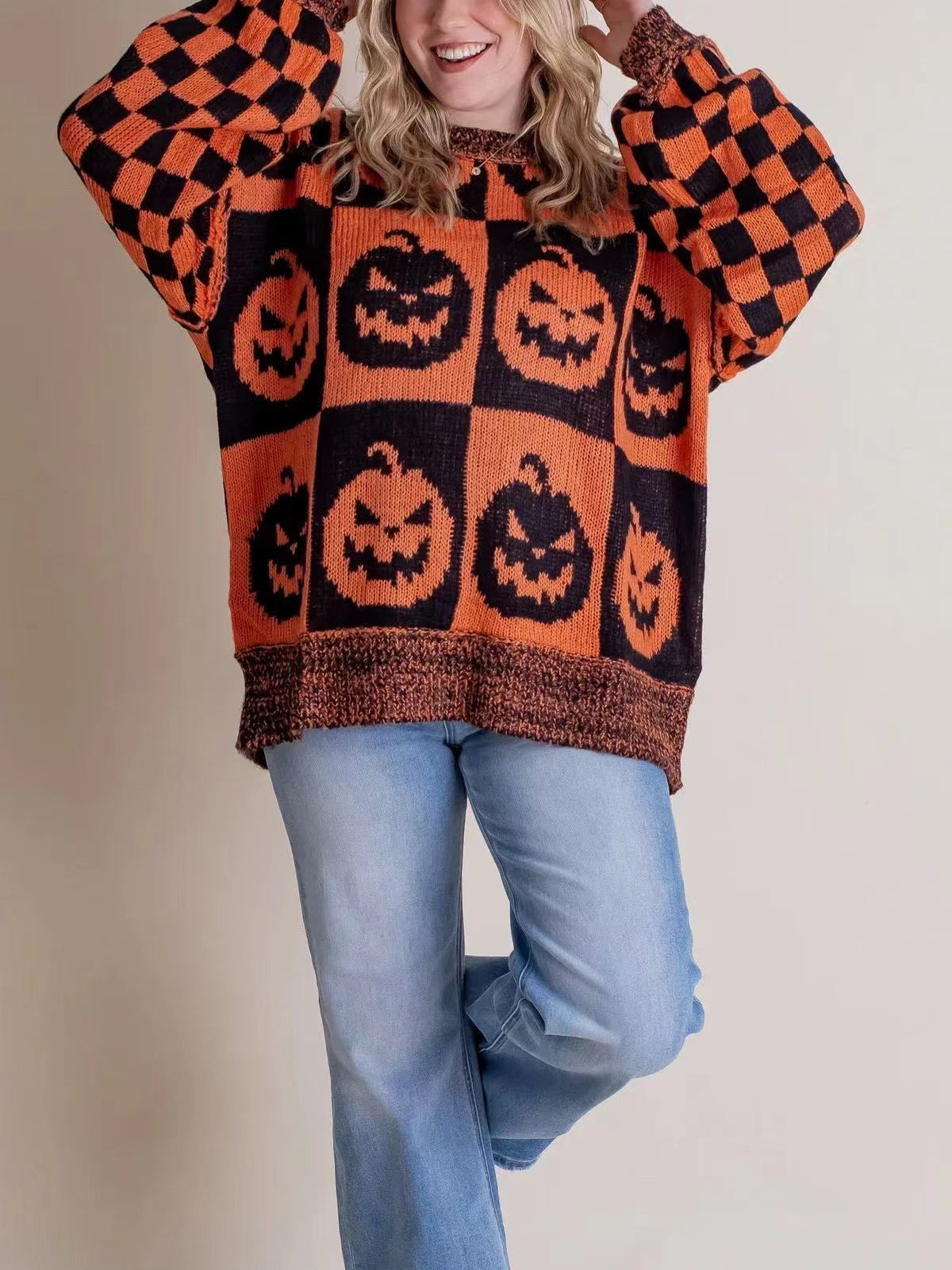 Women's Oversized Ghost Knitted Sweater
