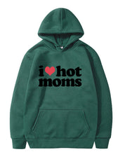Unisex Cute I Heart Hot Moms Hoodie