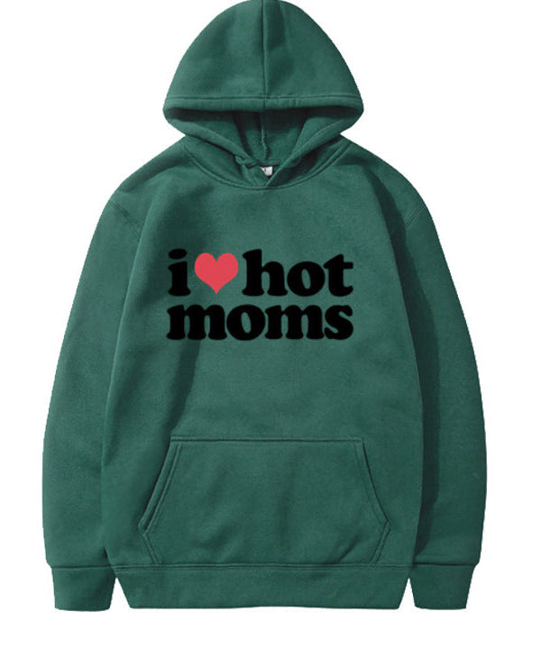 Unisex Cute I Heart Hot Moms Hoodie