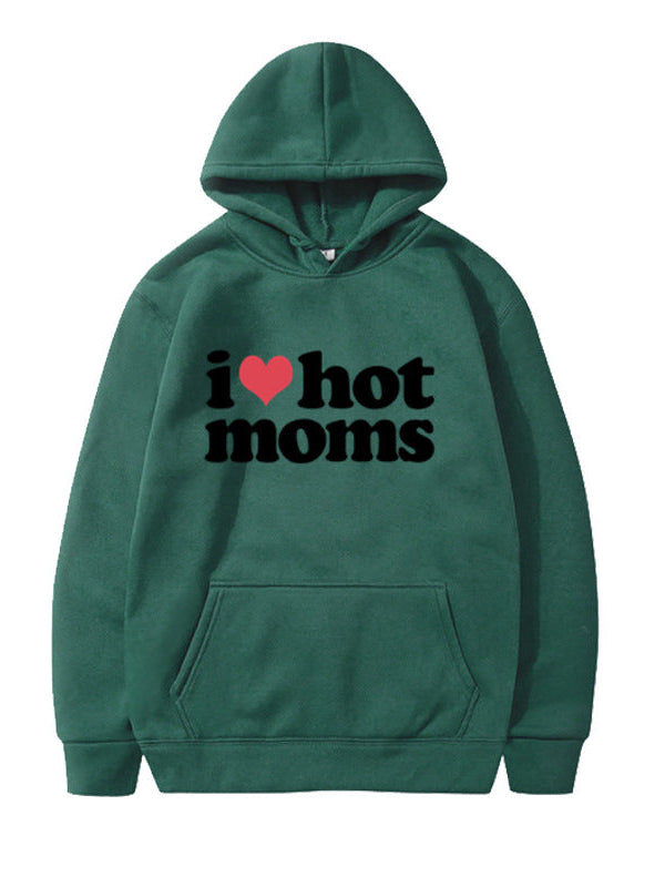 Unisex Cute I Heart Hot Moms Hoodie