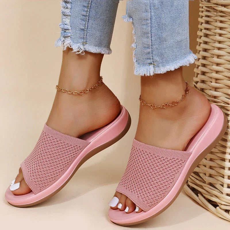 Mesh Slide Sandals