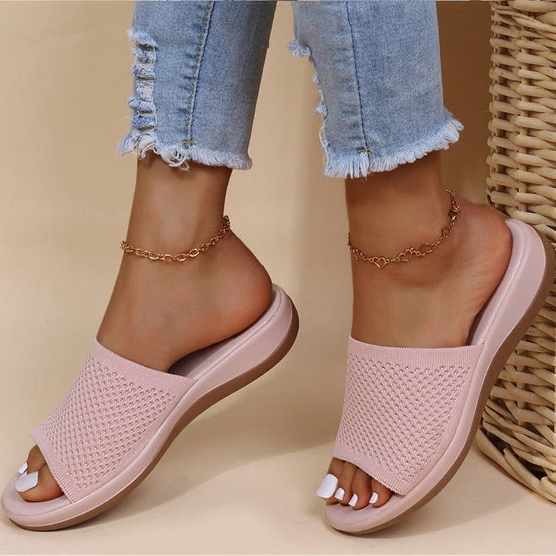 Mesh Slide Sandals