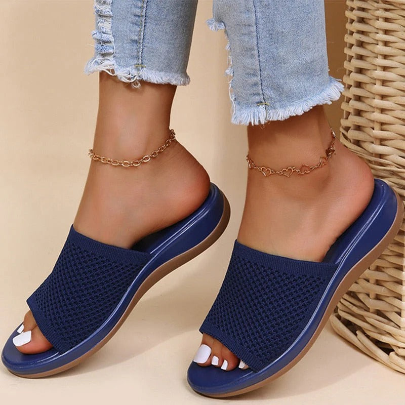Mesh Slide Sandals