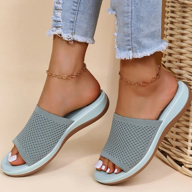 Mesh Slide Sandals
