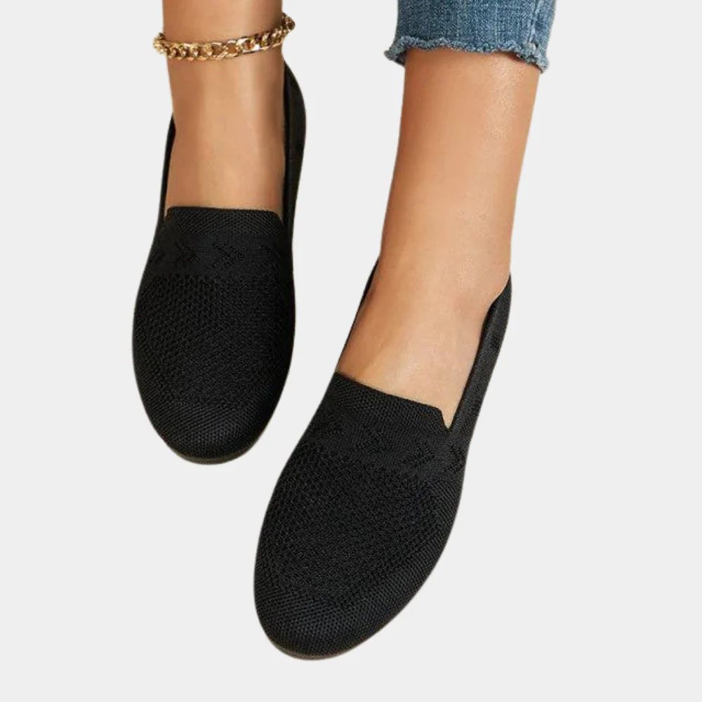 Knit Slip-On Flat Shoes