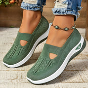 Knit Slip-On Platform Shoes