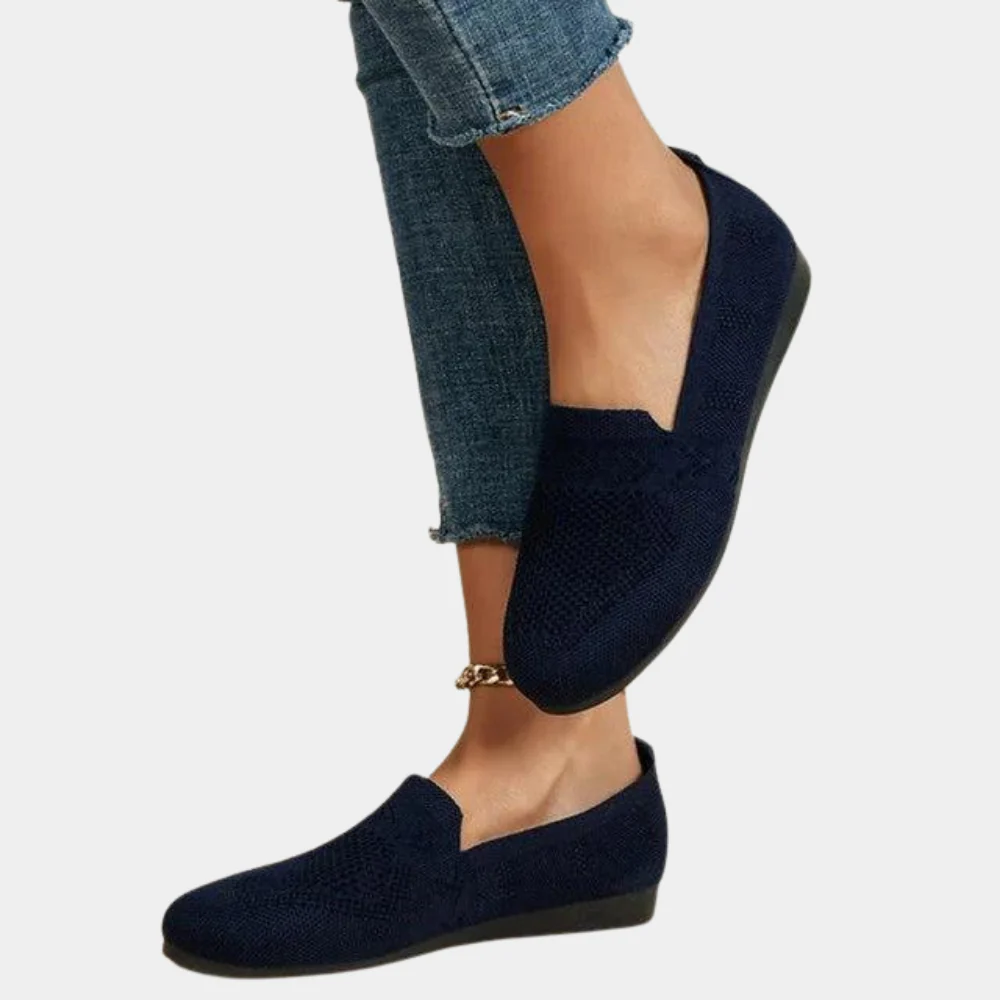 Knit Slip-On Flat Shoes